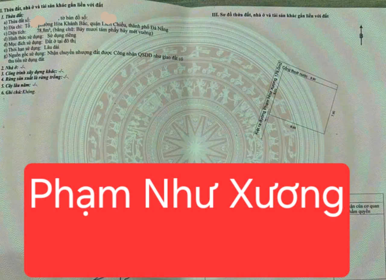 Chỉ 1.47 tỷ có lô đất kiệt- Hộ khẩu ở Đà Nẵng- kiệt Phạm Như Xương - Ảnh chính